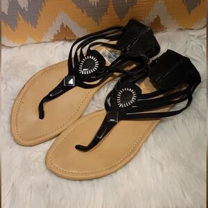 Black Strappy Sandals